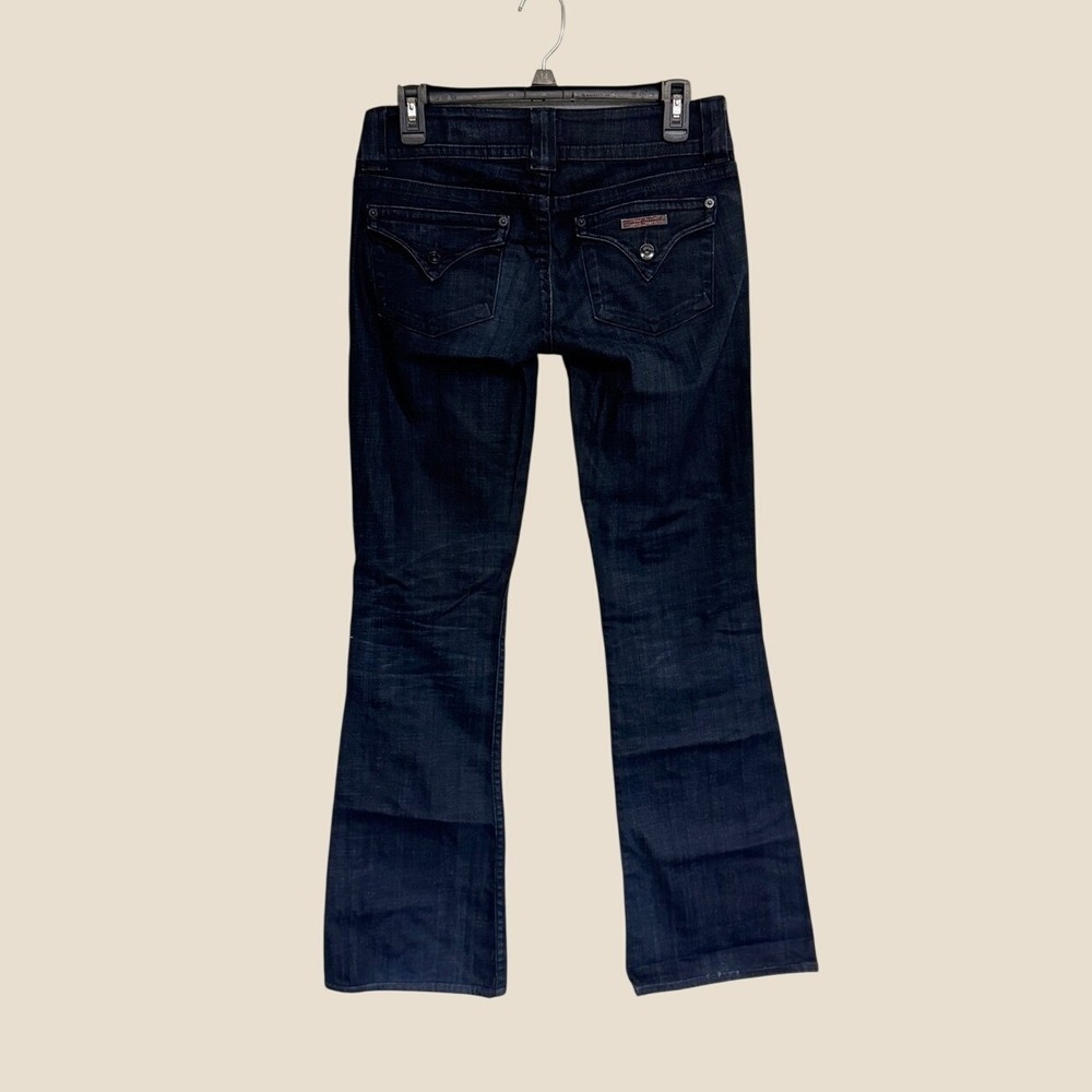 Hudson Jeans 27x31 Low Rise Boot Cut Dark Blue Denim Jeans Back Flap Pockets USA